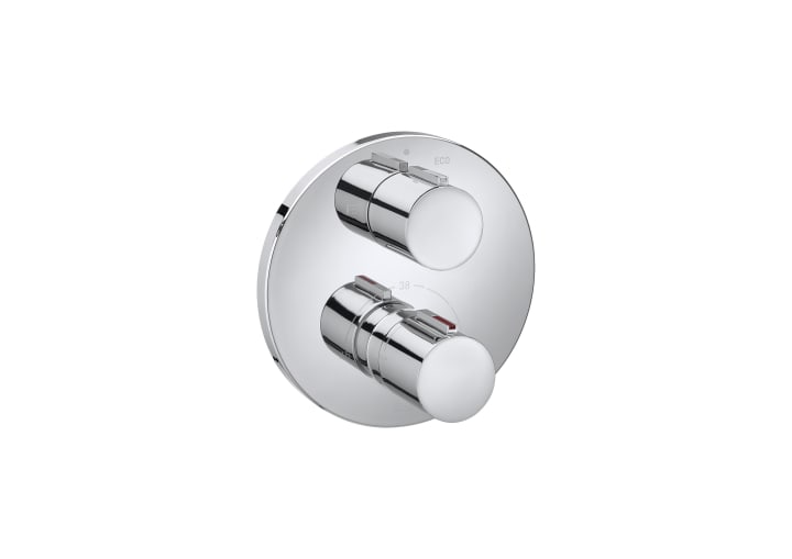 Built-in thermostatic bath-shower mixer with diverter-flow regulator. To completed with RocaBox A525869403